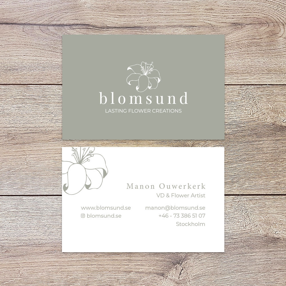 Blomsund | Visitkort, grafisk profil, logotyp