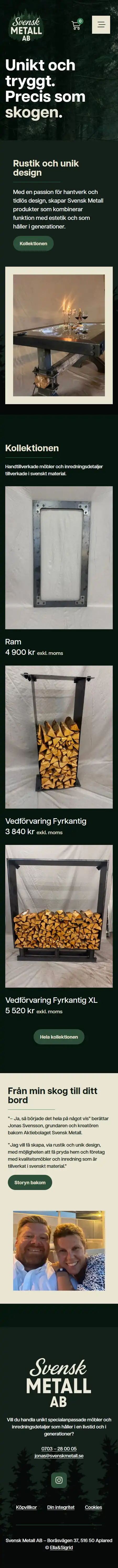 Hemsida i telefon | Svensk Metall | Webbyrå i Borås